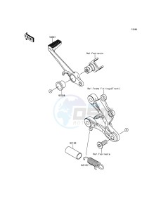 NINJA_ZX-6R ZX600REF FR GB XX (EU ME A(FRICA) drawing Brake Pedal