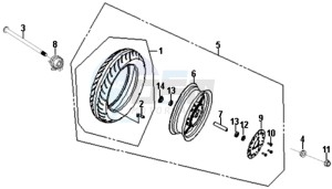 FIDDLE III 200I L6 drawing FRONT WHEEL