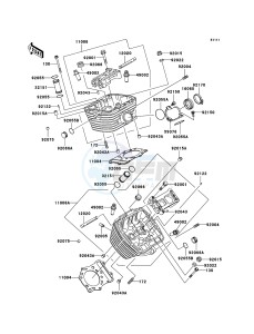 VN800 CLASSIC VN800B6F GB XX (EU ME A(FRICA) drawing Cylinder Head