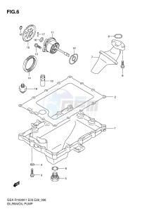 GSX-R1000 (E3-E28) drawing OIL PAN - OIL PUMP