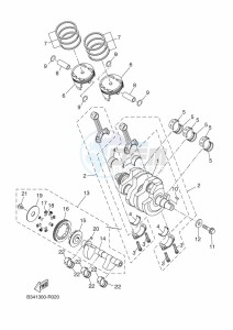 XSR700 MTM690 (BEE1) drawing CRANKSHAFT & PISTON