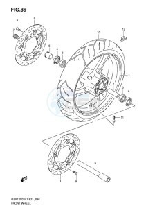 GSF-1250S BANDIT EU drawing FRONT WHEEL