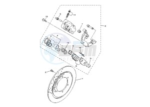 XVS A DRAG STAR CLASSIC 650 drawing FRONT BRAKE CALIPER