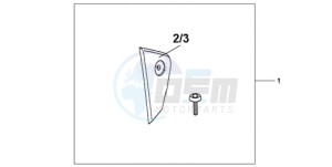 CBR1000RA9 UK - (E / ABS) drawing FAIRING SCUFF PAD