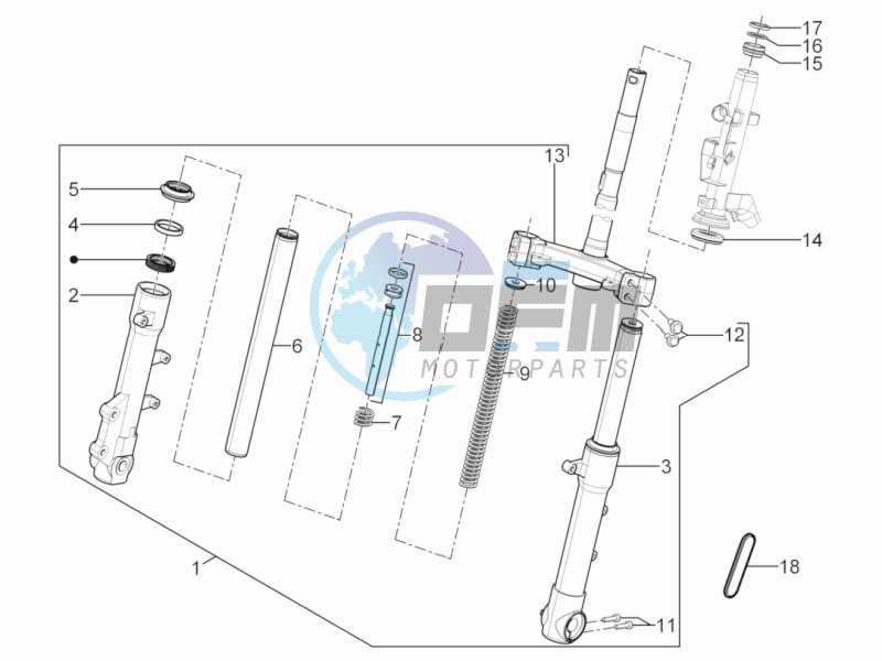 Fork steering tube