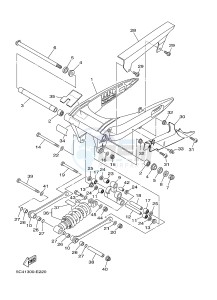 XV1900A MIDNIGHT STAR (1CR3) drawing REAR ARM & SUSPENSION