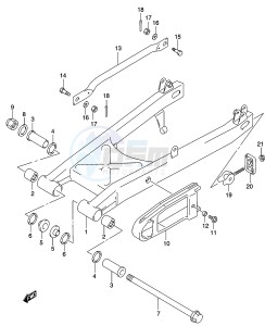 GZ250 (K3) drawing REAR SWINGING ARM