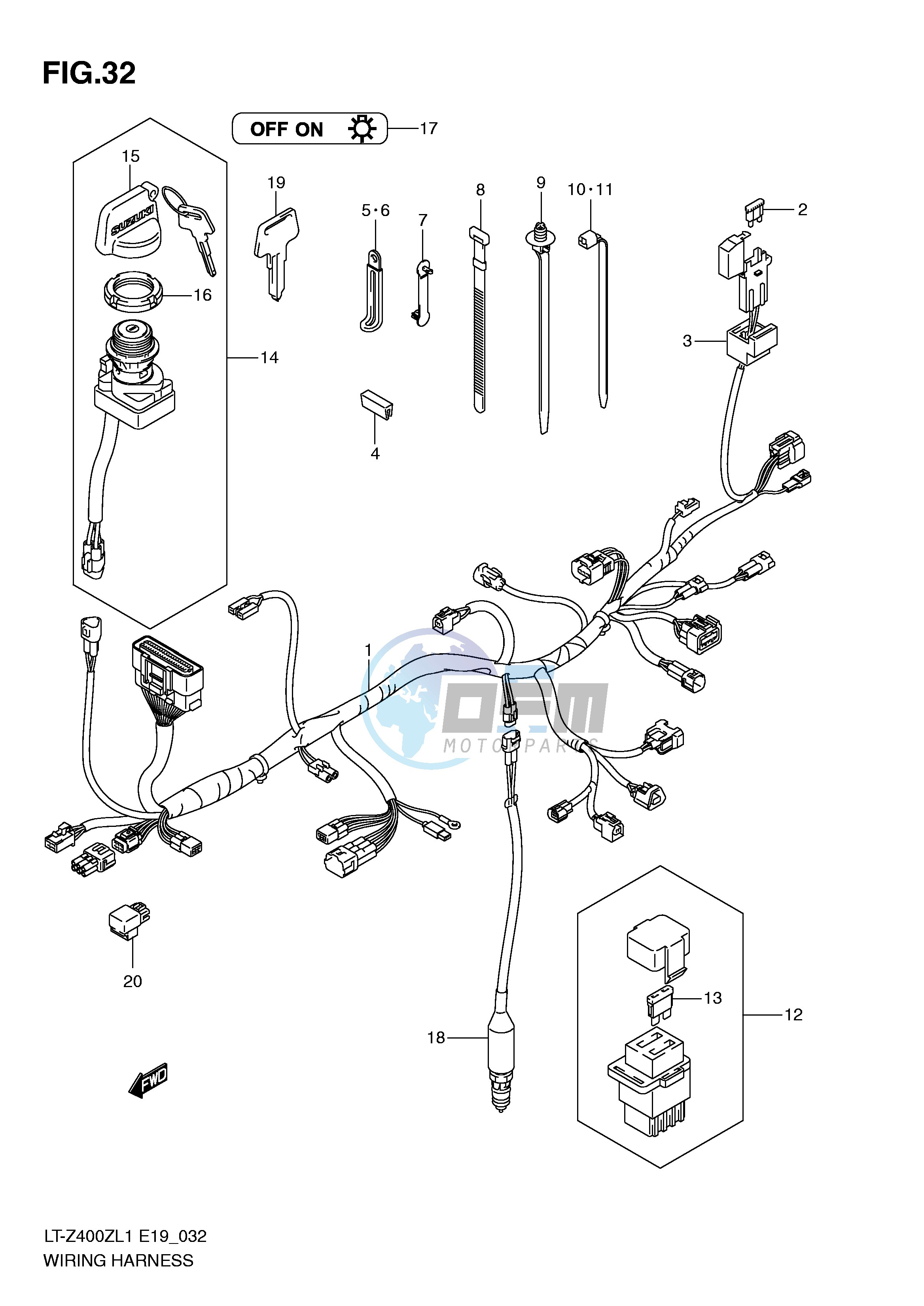 WIRING HARNESS (LT-Z400ZL1 E19)