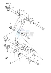 RM125 (E3) drawing CUSHION LEVER (MODEL N)