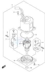 DF 250 drawing PTT Motor w/Transom (X) & (XX)