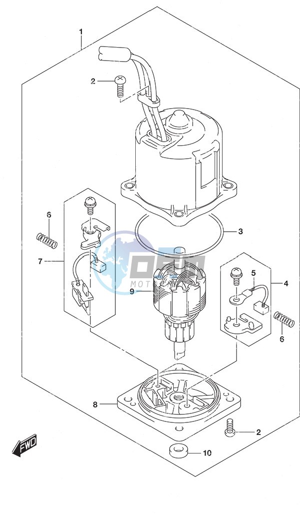 PTT Motor w/Transom (X) & (XX)