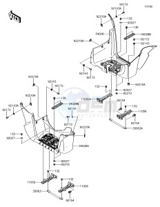 BRUTE FORCE 750 4x4i EPS KVF750GHF EU drawing Footrests