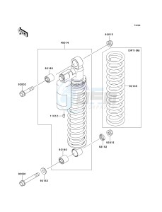 KVF650 D [BRUTE FORCE 650 4X4] (D1) D1 drawing SHOCK ABSORBER-- S- -