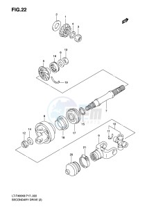 LT-F400 (P17) drawing SECONDARY DRIVE (P24)