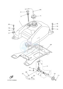 YFM450FWAD YFM45FGPHD GRIZZLY 450 IRS (1CTX 1CTY) drawing FUEL TANK