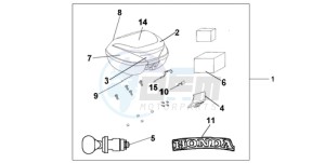 CBF1000SA UK - (E / ABS MKH) drawing 35L TOPBOX PEARL COOL WHITE