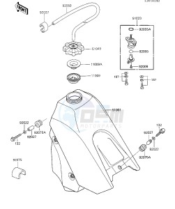 KX 500 B [KX500] (B1) [KX500] drawing FUEL TANK