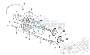 Scarabeo 50 2t e2 net drawing Transmission final drive