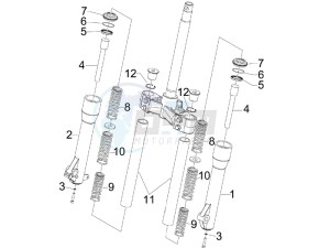 Beverly 250 ie e3 drawing Fork components (Escorts)