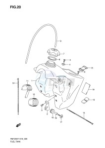 RM125 (E19) drawing FUEL TANK