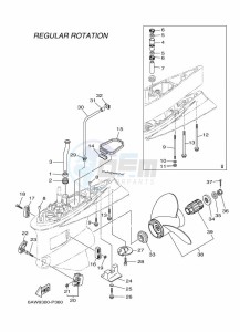 F350AETX drawing PROPELLER-HOUSING-AND-TRANSMISSION-2