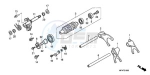 CB1000RAA Europe Direct - (ED / ABS) drawing GEARSHIFT DRUM