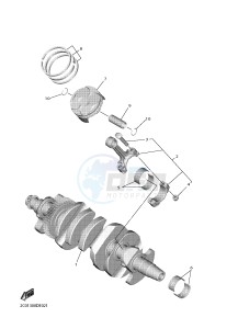 YZF-R6 YZF600 R6 (BN66) drawing CRANKSHAFT & PISTON