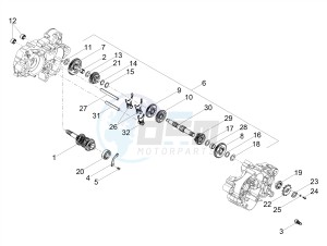 RX 50 FACTORY E4 (EMEA) drawing Gear box - Gear assembly