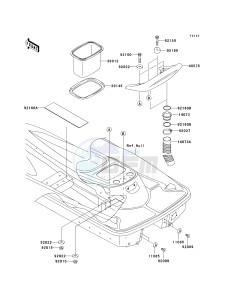 JT 900 E [900 STX] (E6F) E6F drawing HULL REAR FITTINGS