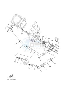 YFM700FWAD YFM70GPSG GRIZZLY 700 EPS SPECIAL EDITION (B313) drawing WATER PUMP