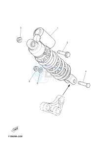 XT660ZA XT660Z ABS TENERE (2BE4 2BE4 2BE4) drawing REAR SUSPENSION