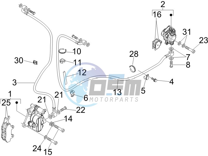 Brakes pipes - Calipers