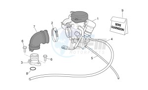 Scarabeo 100 4T e3 net drawing Carburettor I