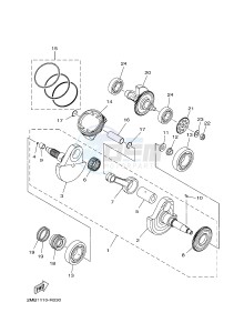 YXE700ES YXE70WPSG WOLVERINE R-SPEC EPS SE (BN52) drawing CRANKSHAFT & PISTON