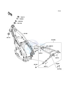 KX250F KX250T7F EU drawing Frame