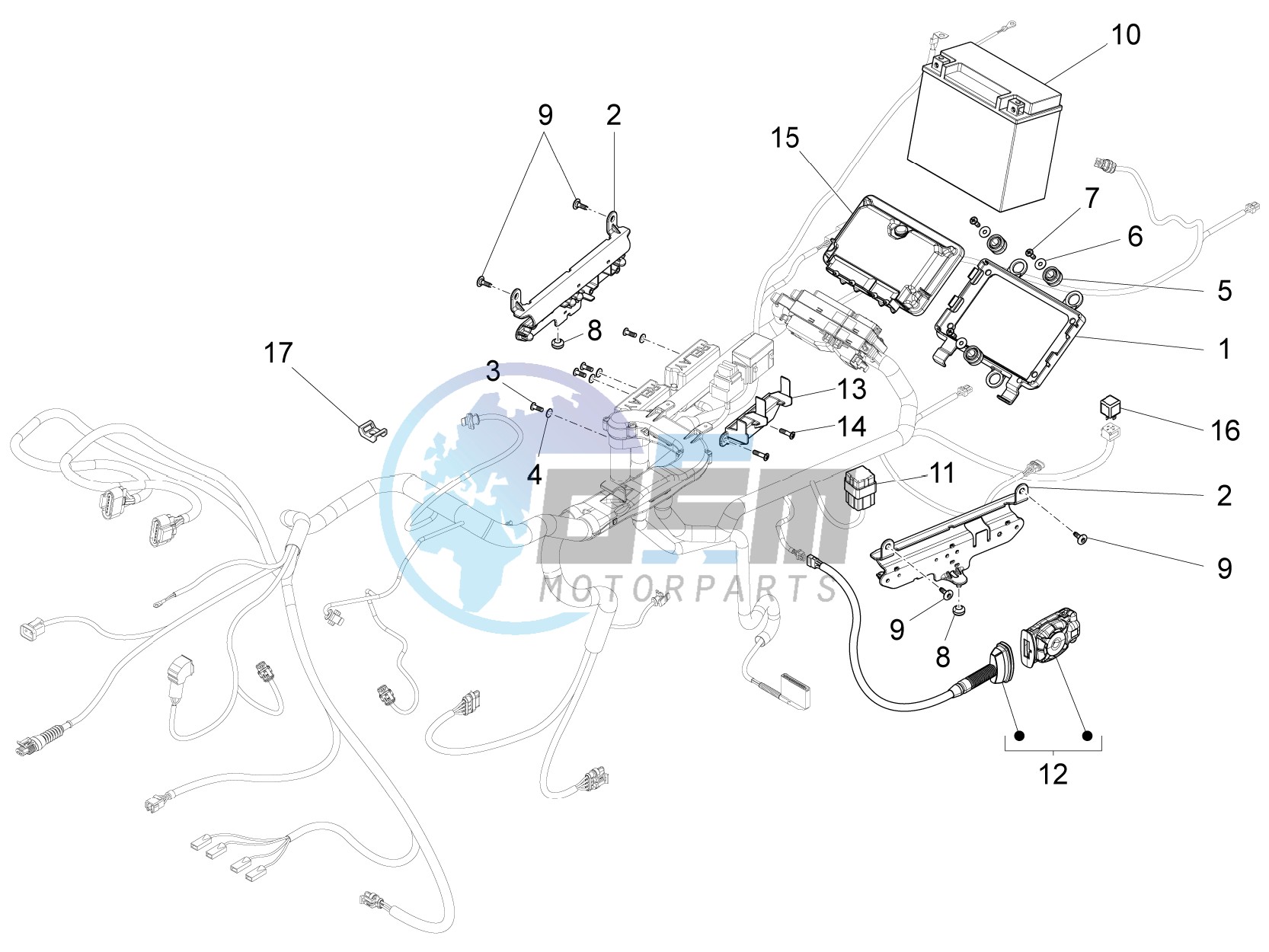 Rear electrical system