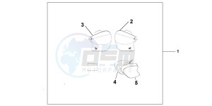 CBR600FR drawing SOFT PANNIERS L/R