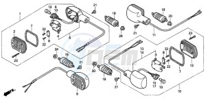 CB750F2 SEVEN FIFTY drawing WINKER (CB750F2)