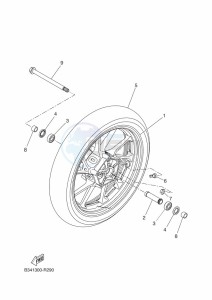 XSR700 MTM690 (BEE1) drawing FRONT WHEEL