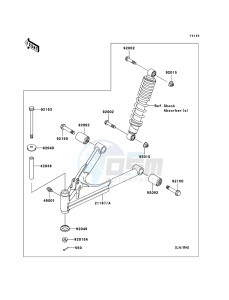 KLF250 KLF250A9F EU GB drawing Front Suspension