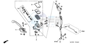 VFR8009 UK - (E / MME) drawing FR. BRAKE MASTER CYLINDER (VFR800)