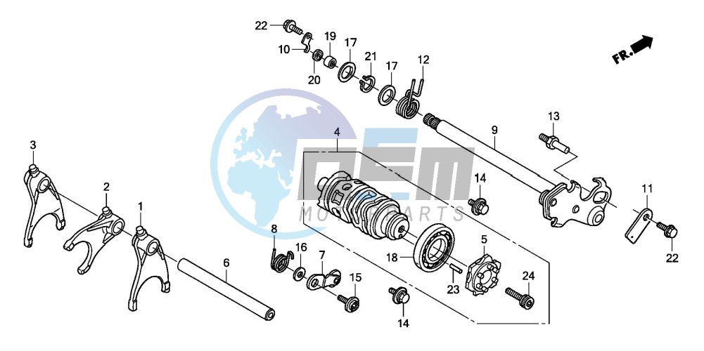 GEARSHIFT DRUM (CBF600S8/SA8/N8/NA8)