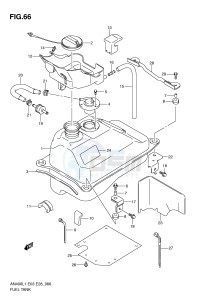 AN400 (E03) Burgman drawing FUEL TANK (AN400ZAL1 E28)