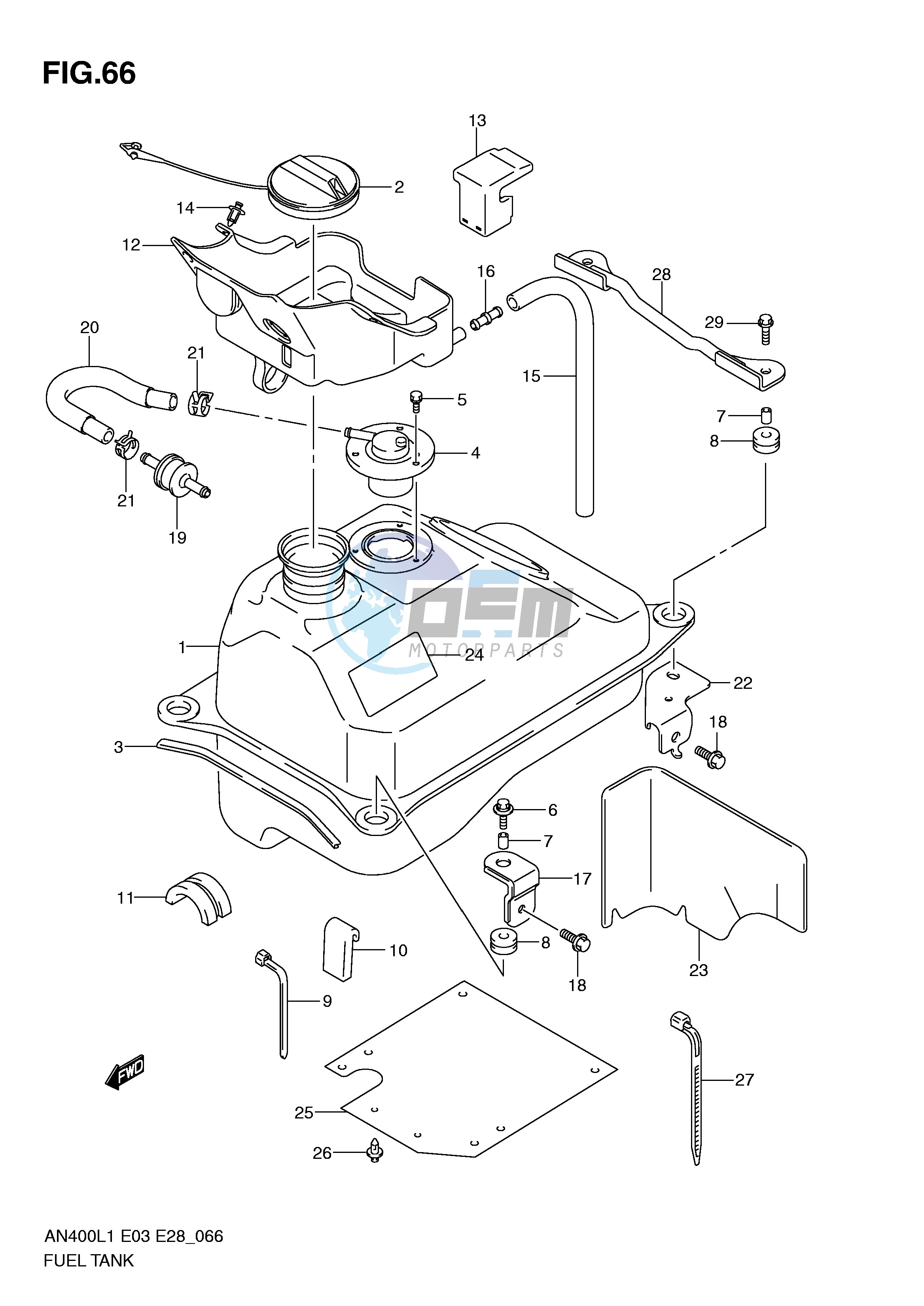 FUEL TANK (AN400ZAL1 E28)