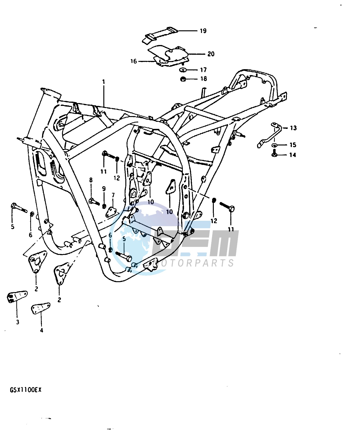 FRAME (GSX1100EX, GSX1100X)