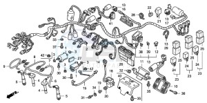 CB1300 CB1300SUPER FOUR drawing WIRE HARNESS/IGNITION COI L (CB1300/A)