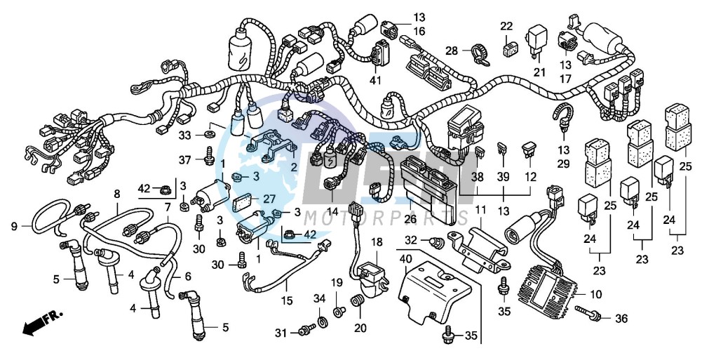 WIRE HARNESS/IGNITION COI L (CB1300/A)