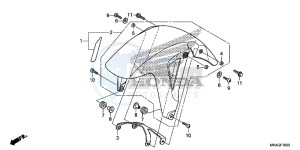 NC750SDG NC750X Europe Direct - (ED) drawing FRONT FENDER