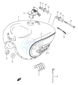 VL250 (E2) drawing FUEL TANK (MODEL Y)