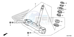 VFR1200XF CrossTourer - VFR1200X 2ED - (2ED) drawing STEERING STEM